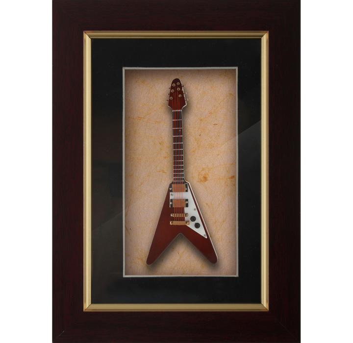 Miniature Crimson Guitar Decorative frames-DF
